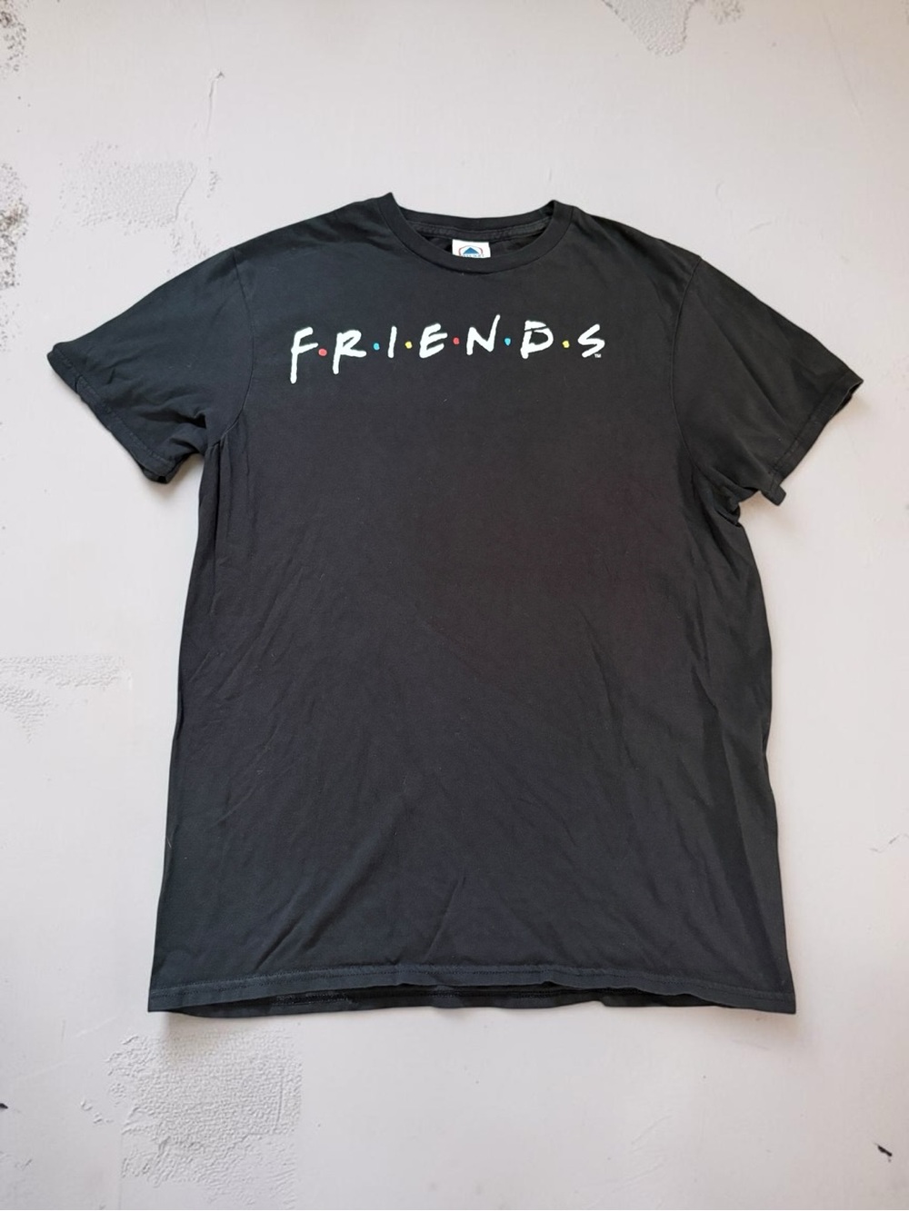 VTG FRIENDS TV Show Series Logo Unisex Black T-Shirt Size Adult M Medium Cotton